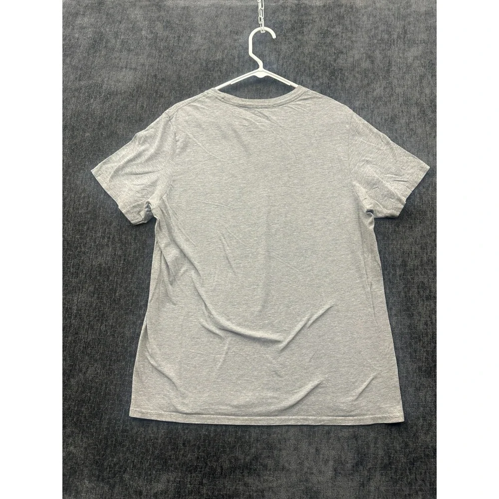 Adidas Amplifier Tee Shirt Mens Medium Gray Cotton Performance Badge Of Sport